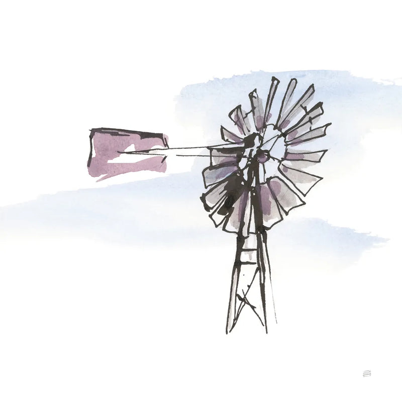 Windmill VIII by Chris Paschke. SKU 76347a. Archival Giclee Fine art print for wall decor.