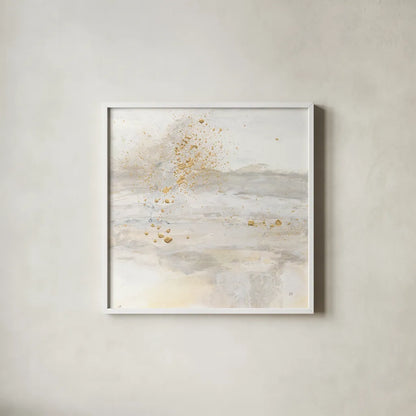 Winter Gold I by Chris Paschke. Shown in a crisp white glass frame for a clean and minimalist style. Available as an archival giclee rolled canvas, fine art paper, or poster print. SKU 71895a.