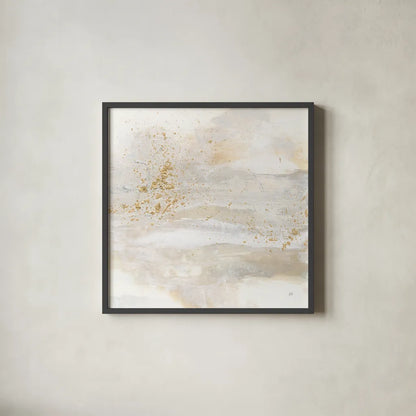 Winter Gold II by Chris Paschke. Shown in a sleek black glass frame for a contemporary gallery look. Available as an archival giclee rolled canvas, fine art paper, or poster print. SKU 71896a.