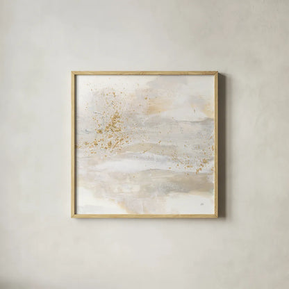 Winter Gold II by Chris Paschke. Shown in a natural wood glass frame for a timeless modern aesthetic. Available as an archival giclee rolled canvas, fine art paper, or poster print. SKU 71896a.