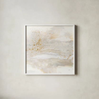 Winter Gold II by Chris Paschke. Shown in a crisp white glass frame for a clean and minimalist style. Available as an archival giclee rolled canvas, fine art paper, or poster print. SKU 71896a.