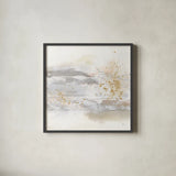 Winter Gold III by Chris Paschke. Shown in a sleek black glass frame for a contemporary gallery look. Available as an archival giclee rolled canvas, fine art paper, or poster print. SKU 71897a.