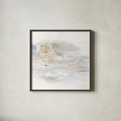 Winter Gold IV by Chris Paschke. Shown in a sleek black glass frame for a contemporary gallery look. Available as an archival giclee rolled canvas, fine art paper, or poster print. SKU 71898a.
