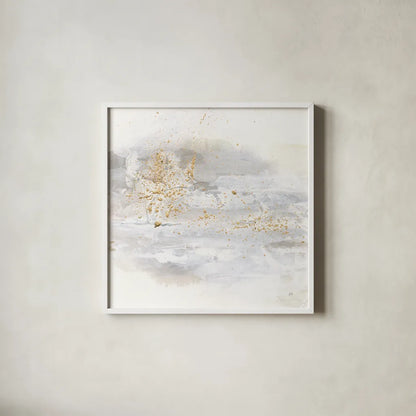 Winter Gold IV by Chris Paschke. Shown in a crisp white glass frame for a clean and minimalist style. Available as an archival giclee rolled canvas, fine art paper, or poster print. SKU 71898a.