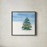 Winter Green I by Chris Paschke. Shown in a sleek black glass frame for a contemporary gallery look. Available as an archival giclee rolled canvas, fine art paper, or poster print. SKU 83113a.