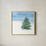 Winter Green I by Chris Paschke. Shown in a natural wood glass frame for a timeless modern aesthetic. Available as an archival giclee rolled canvas, fine art paper, or poster print. SKU 83113a.