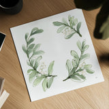 Winter Green Mistletoe I by Chris Paschke. Shown as a detailed flat fine art print, highlighting archival giclee quality. Available as an archival giclee rolled canvas, fine art paper, or poster print. SKU 83114a.