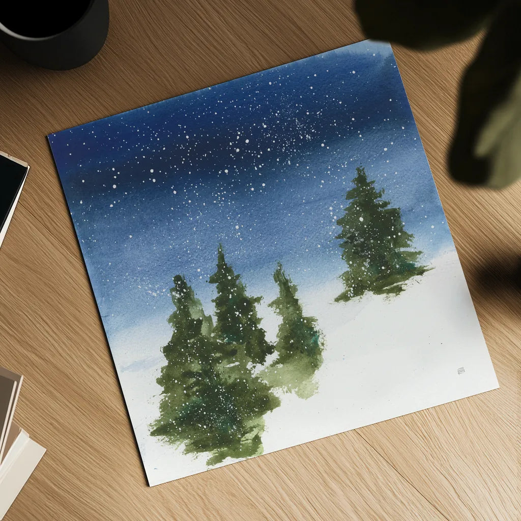 Winter Snow I by Chris Paschke. Shown as a detailed flat fine art print, highlighting archival giclee quality. Available as an archival giclee rolled canvas, fine art paper, or poster print. SKU 83587a.