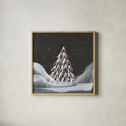 Winter White I by Chris Paschke. Shown in a natural wood glass frame for a timeless modern aesthetic. Available as an archival giclee rolled canvas, fine art paper, or poster print. SKU 83118a.