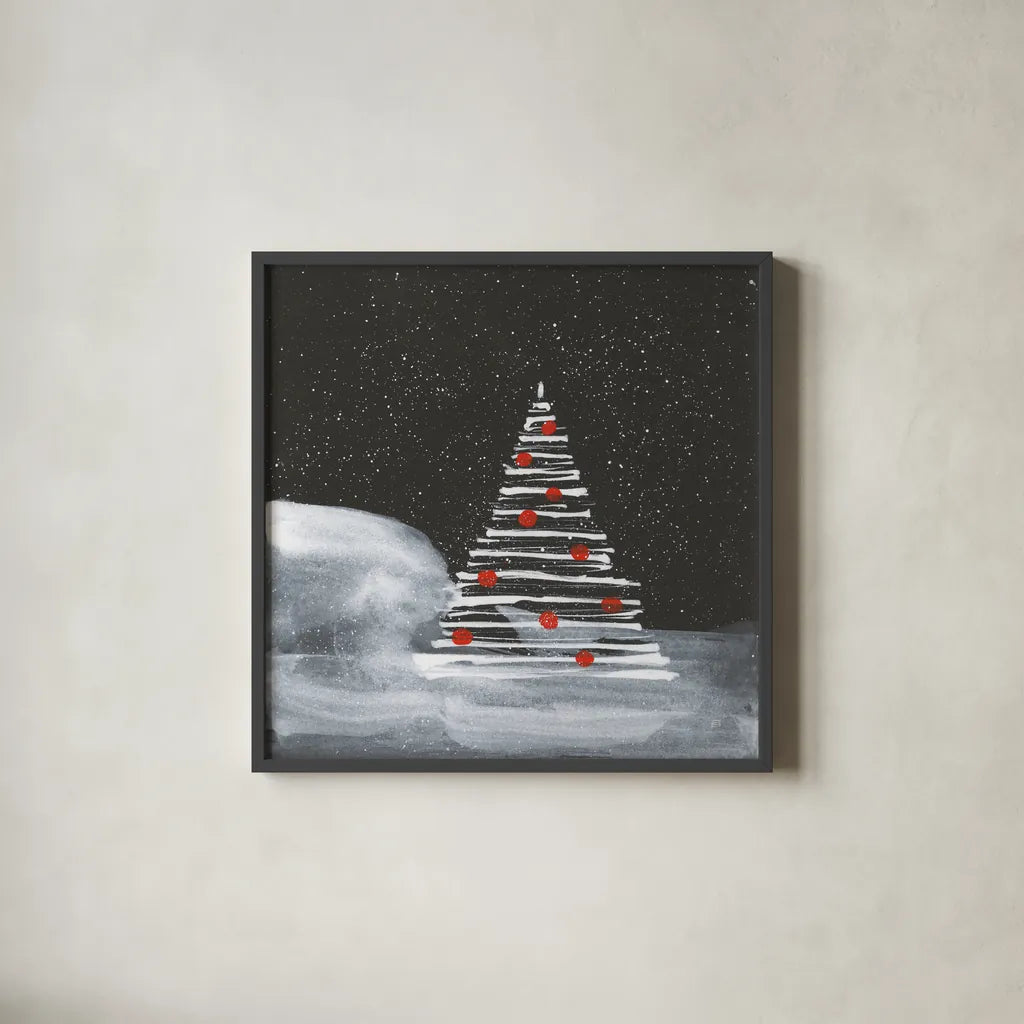 Winter White II by Chris Paschke. Shown in a sleek black glass frame for a contemporary gallery look. Available as an archival giclee rolled canvas, fine art paper, or poster print. SKU 83119a.