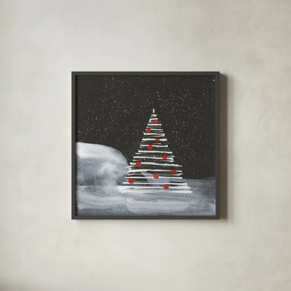 Winter White II by Chris Paschke. Shown in a sleek black glass frame for a contemporary gallery look. Available as an archival giclee rolled canvas, fine art paper, or poster print. SKU 83119a.