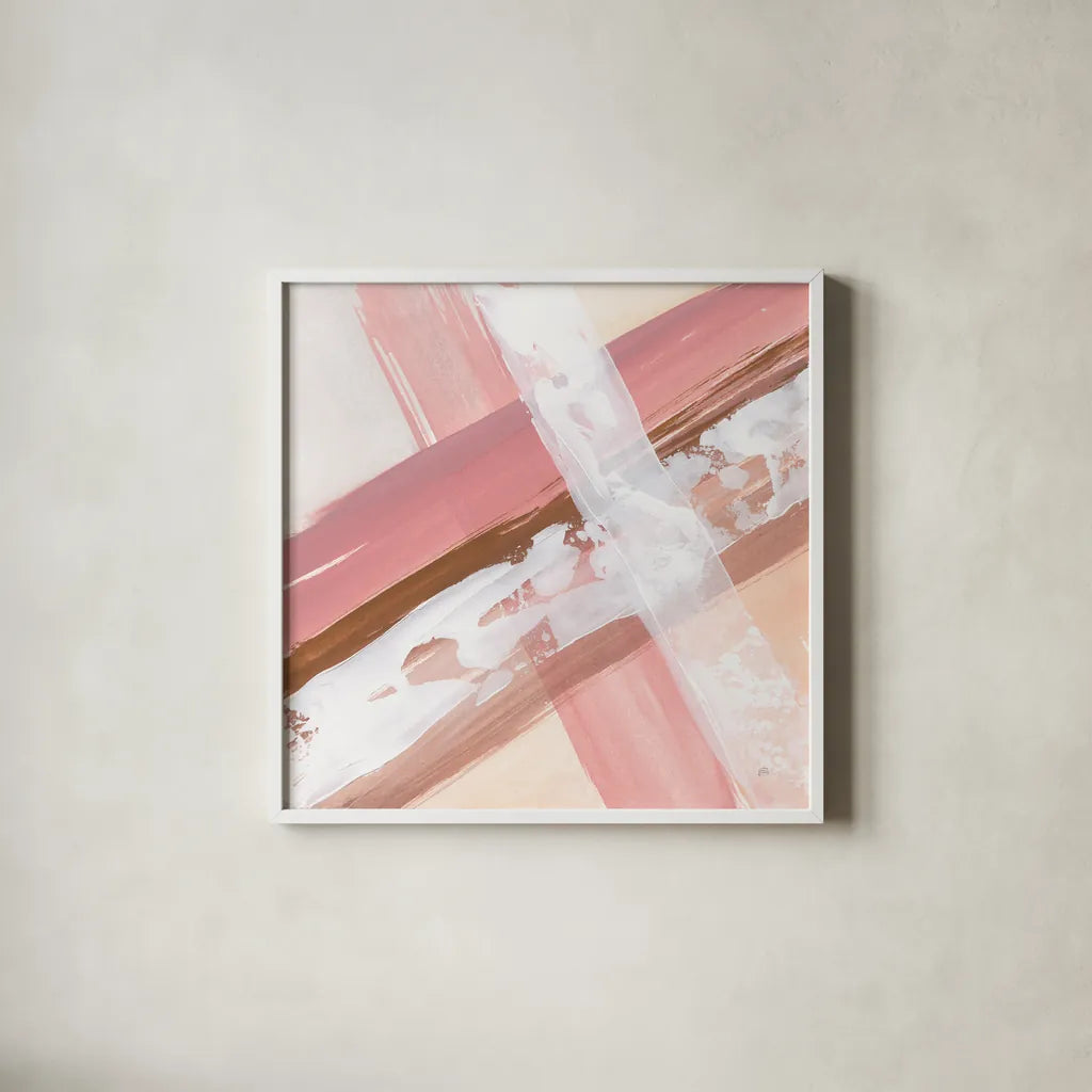 Woven I by Chris Paschke. Shown in a crisp white glass frame for a clean and minimalist style. Available as an archival giclee rolled canvas, fine art paper, or poster print. SKU 82445a.