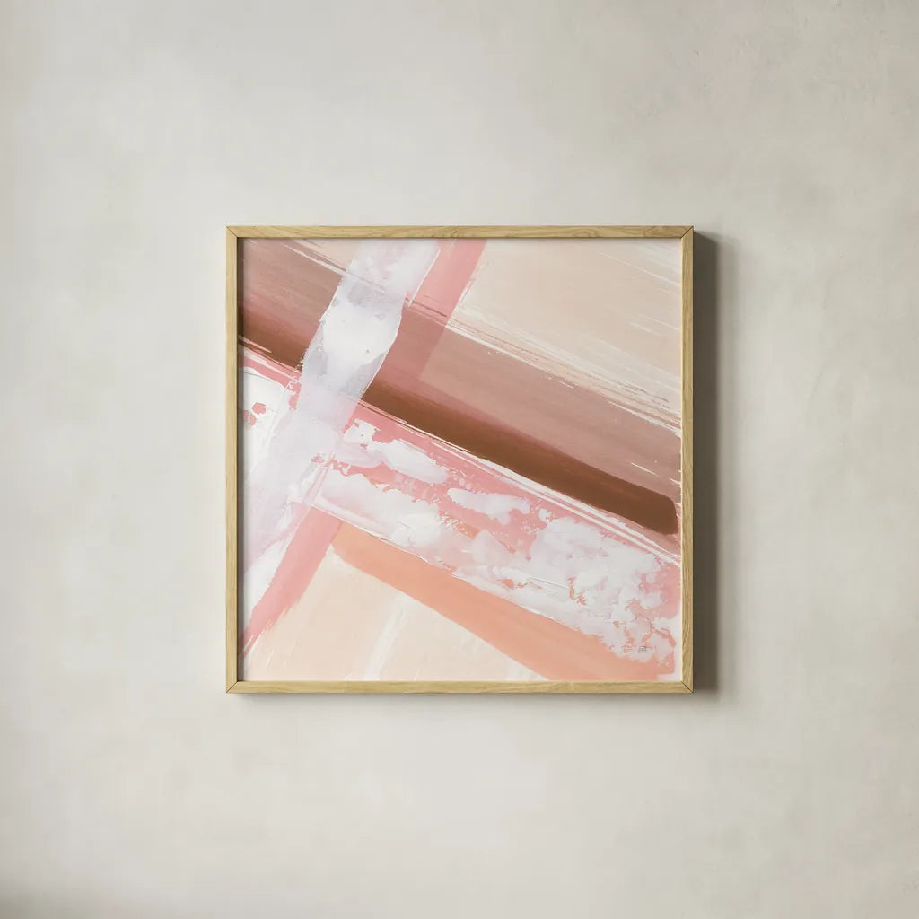 Woven II by Chris Paschke. Shown in a natural wood glass frame for a timeless modern aesthetic. Available as an archival giclee rolled canvas, fine art paper, or poster print. SKU 82446a.