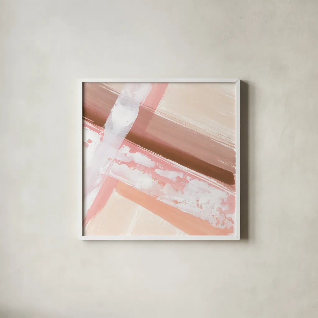 Woven II by Chris Paschke. Shown in a crisp white glass frame for a clean and minimalist style. Available as an archival giclee rolled canvas, fine art paper, or poster print. SKU 82446a.