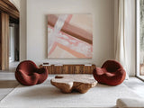 Woven II by Chris Paschke. Shown as extra-large giant wall art in a modern living room. Available as an archival giclee rolled canvas, fine art paper, or poster print. SKU 82446a.