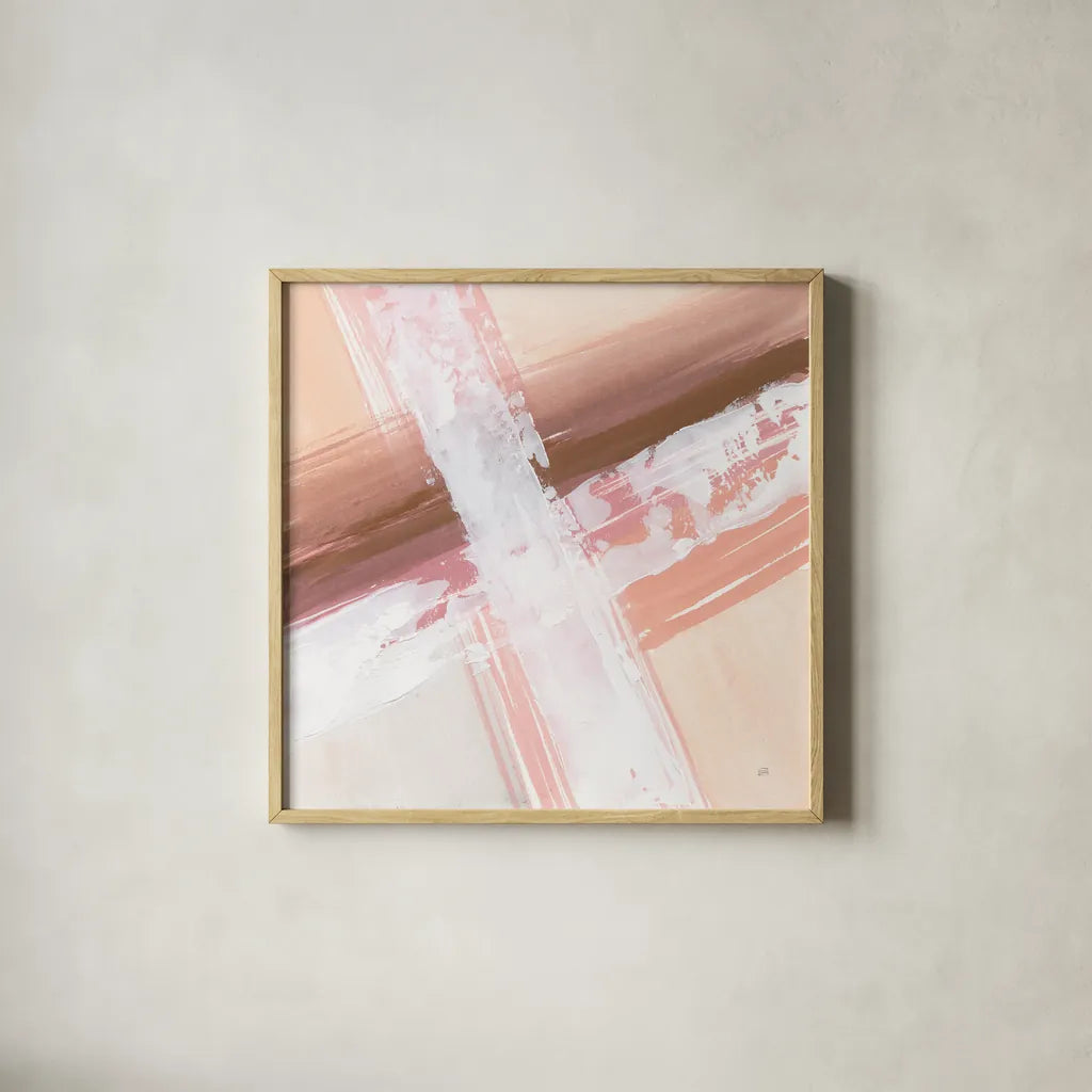 Woven III by Chris Paschke. Shown in a natural wood glass frame for a timeless modern aesthetic. Available as an archival giclee rolled canvas, fine art paper, or poster print. SKU 82447a.