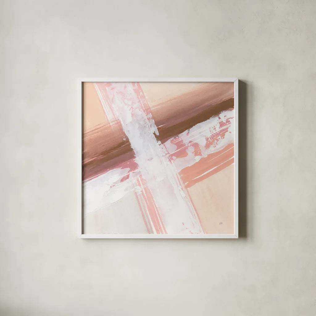 Woven III by Chris Paschke. Shown in a crisp white glass frame for a clean and minimalist style. Available as an archival giclee rolled canvas, fine art paper, or poster print. SKU 82447a.