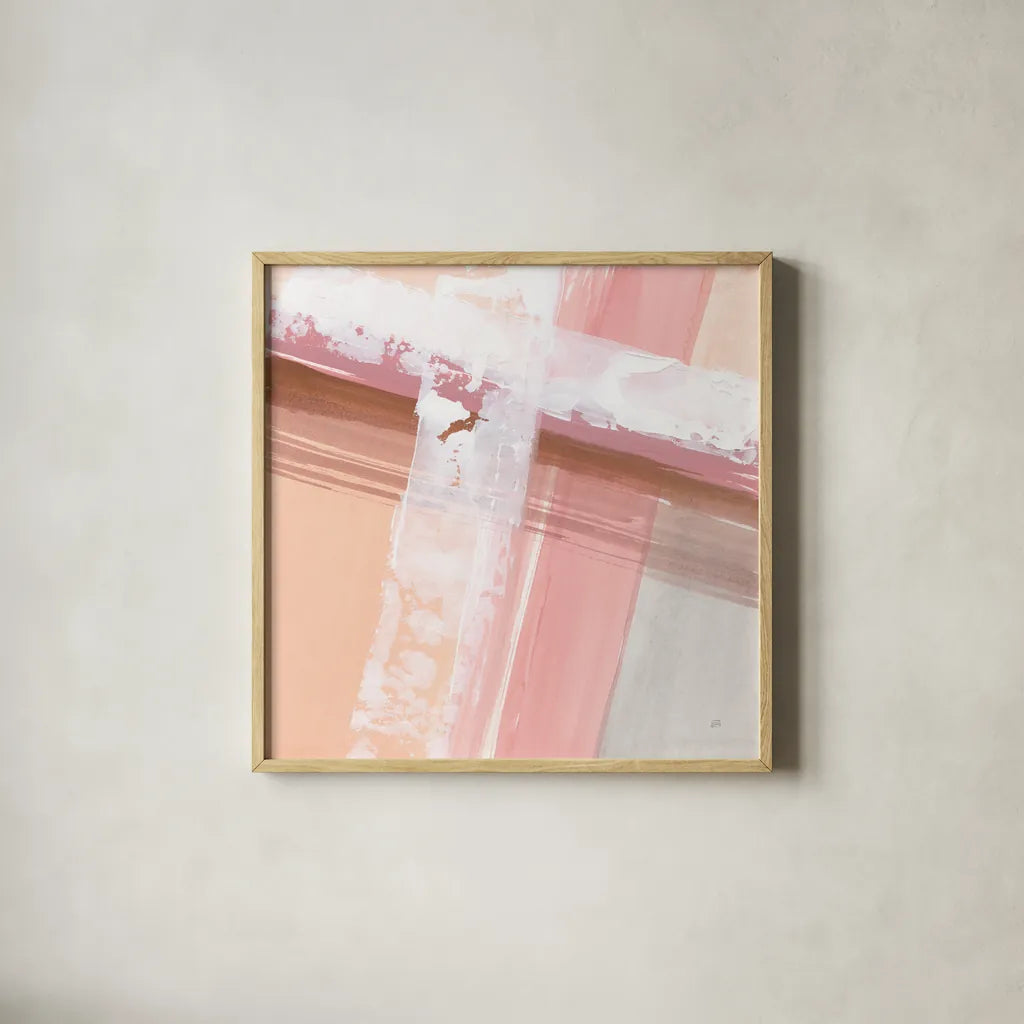 Woven IV by Chris Paschke. Shown in a natural wood glass frame for a timeless modern aesthetic. Available as an archival giclee rolled canvas, fine art paper, or poster print. SKU 82448a.