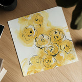 Yellow Roses Anew II v.2 by Chris Paschke. Shown as a detailed flat fine art print, highlighting archival giclee quality. Available as an archival giclee rolled canvas, fine art paper, or poster print. SKU 22565a.