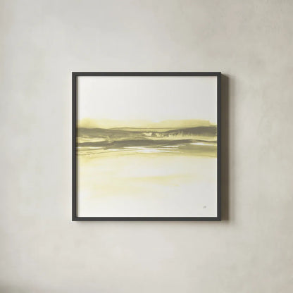 Yellow Tint Cassis I by Chris Paschke. Shown in a sleek black glass frame for a contemporary gallery look. Available as an archival giclee rolled canvas, fine art paper, or poster print. SKU 74467a.
