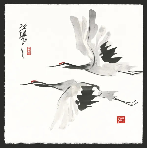 Zen Crane I by Chris Paschke. SKU 35081a. Archival Giclee Fine art print for wall decor.