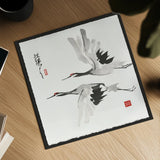 Zen Crane I by Chris Paschke. Shown as a detailed flat fine art print, highlighting archival giclee quality. Available as an archival giclee rolled canvas, fine art paper, or poster print. SKU 35081a.