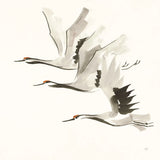 Zen Cranes II Warm by Chris Paschke. SKU 51745a. Archival Giclee Fine art print for wall decor.