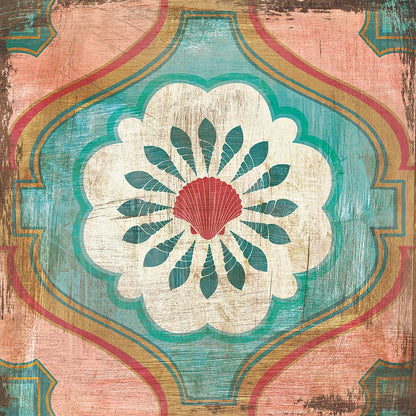 Bohemian Sea Tiles VIII by Cleonique Hilsaca. SKU 22941a. Archival Giclee Fine art print for wall decor.