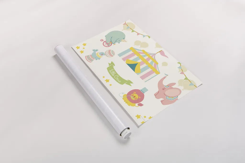 Little Circus Pastel by Cleonique Hilsaca. shown as a rolled paper print. Available as archival giclee rolled canvas, fine art paper, or poster print. SKU 31576i.