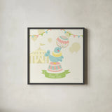 Little Circus Seal Pastel by Cleonique Hilsaca. Shown in a sleek black glass frame for a contemporary gallery look. Available as an archival giclee rolled canvas, fine art paper, or poster print. SKU 23930a.