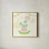 Little Circus Seal Pastel by Cleonique Hilsaca. Shown in a natural wood glass frame for a timeless modern aesthetic. Available as an archival giclee rolled canvas, fine art paper, or poster print. SKU 23930a.