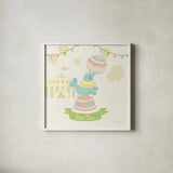 Little Circus Seal Pastel by Cleonique Hilsaca. Shown in a crisp white glass frame for a clean and minimalist style. Available as an archival giclee rolled canvas, fine art paper, or poster print. SKU 23930a.