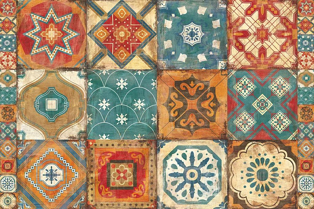 Moroccan Tiles by Cleonique Hilsaca. SKU 38565i. Archival Giclee Fine art print for wall decor.