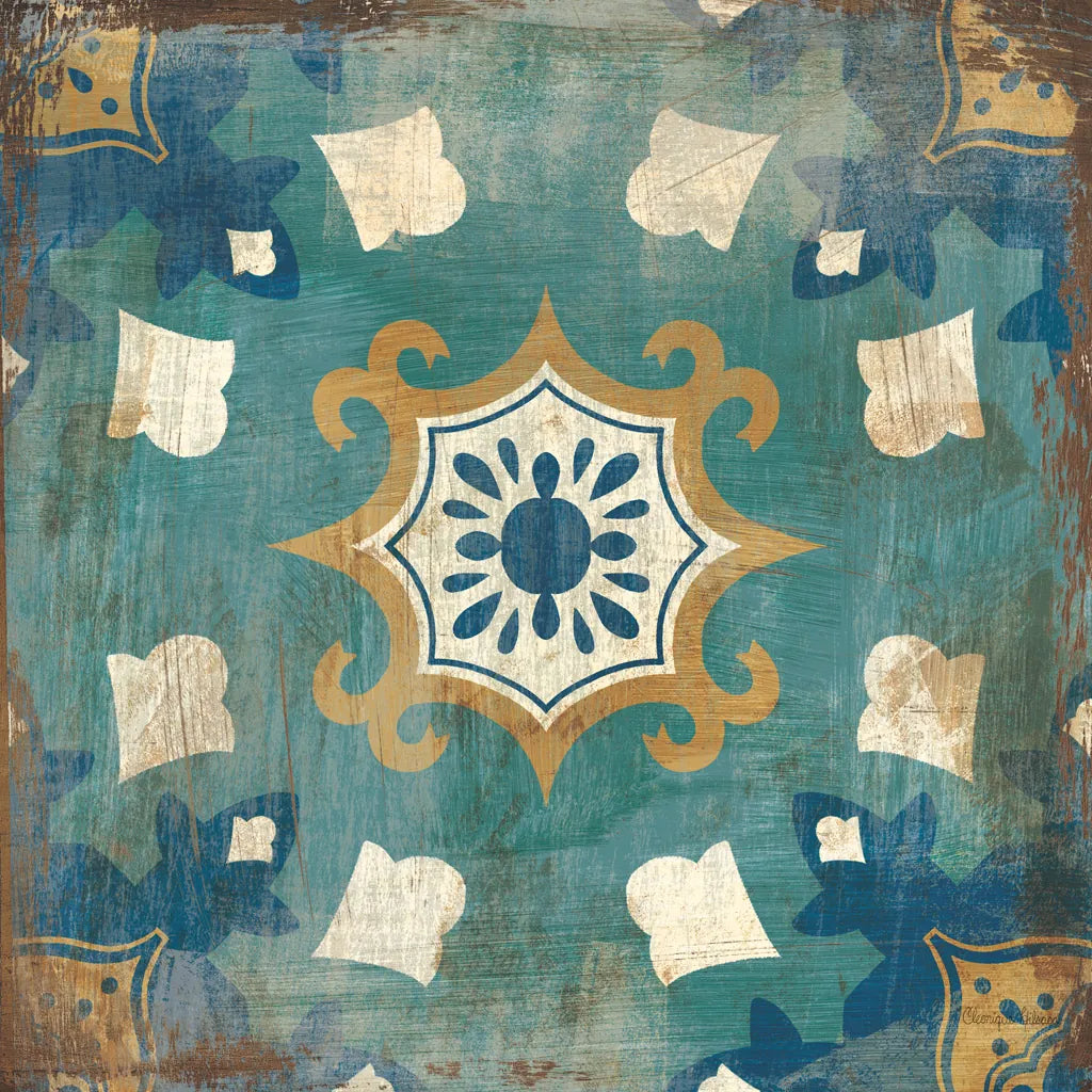 Moroccan Tiles Blue III by Cleonique Hilsaca. SKU 38568a. Archival Giclee Fine art print for wall decor.