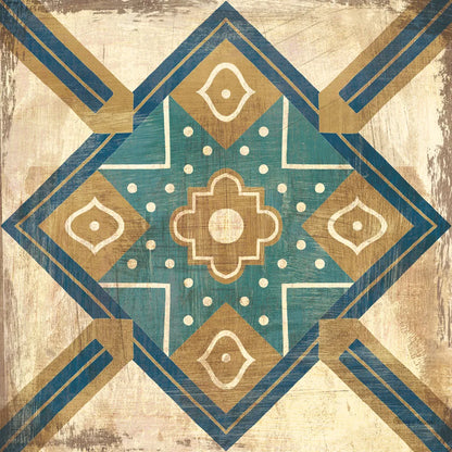 Moroccan Tiles Blue IX by Cleonique Hilsaca. SKU 38574a. Archival Giclee Fine art print for wall decor.