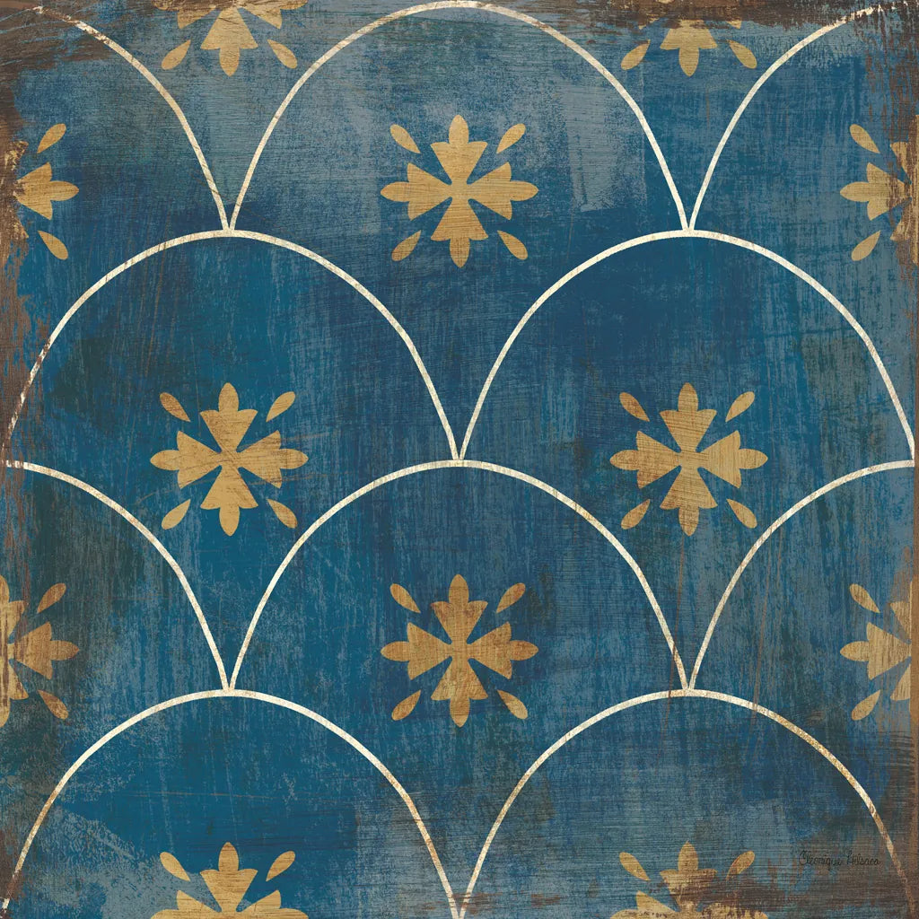 Moroccan Tiles Blue VI by Cleonique Hilsaca. SKU 38571a. Archival Giclee Fine art print for wall decor.