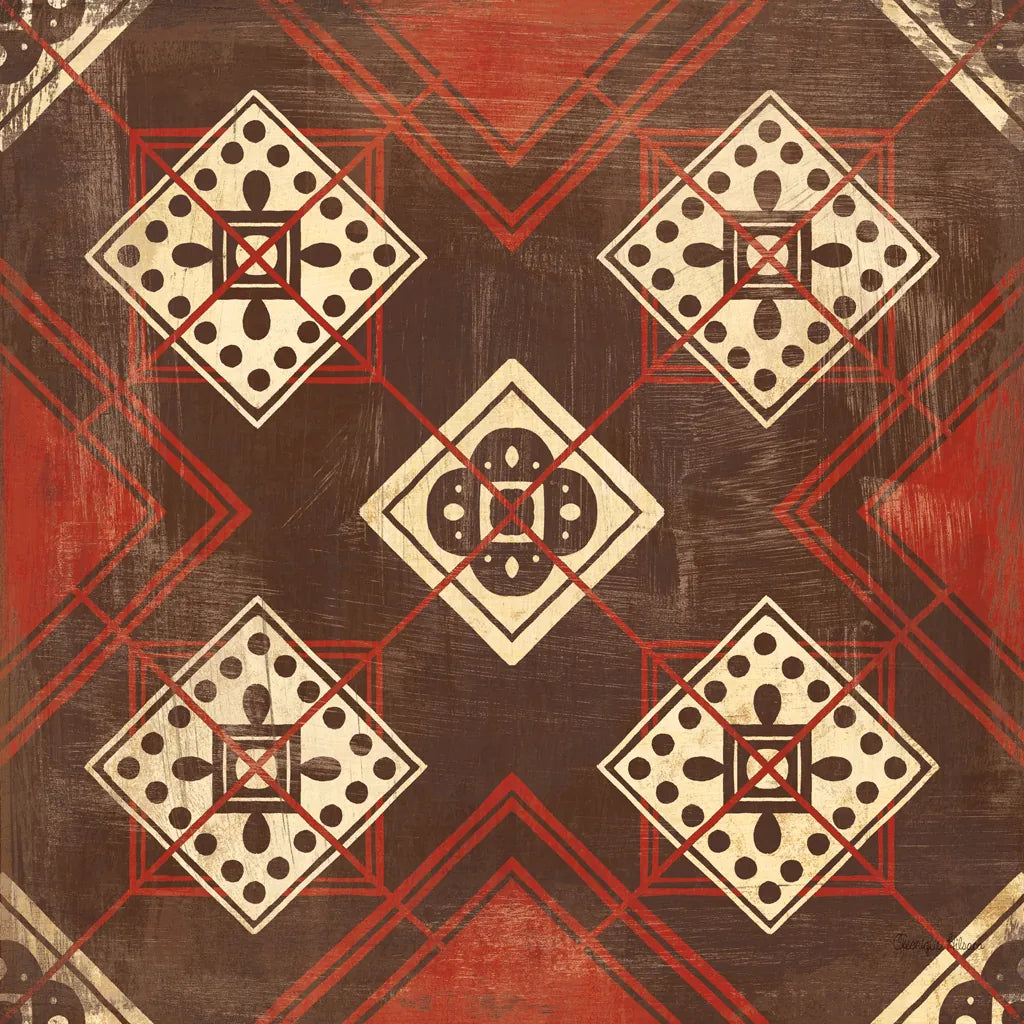 Moroccan Tiles Spice IV by Cleonique Hilsaca. SKU 38580a. Archival Giclee Fine art print for wall decor.