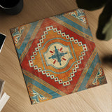 Moroccan Tiles V v2 by Cleonique Hilsaca. Shown as a detailed flat fine art print, highlighting archival giclee quality. Available as an archival giclee rolled canvas, fine art paper, or poster print. SKU 16176a.