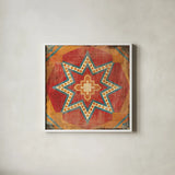 Moroccan Tiles VII by Cleonique Hilsaca. Shown in a crisp white glass frame for a clean and minimalist style. Available as an archival giclee rolled canvas, fine art paper, or poster print. SKU 16179a.