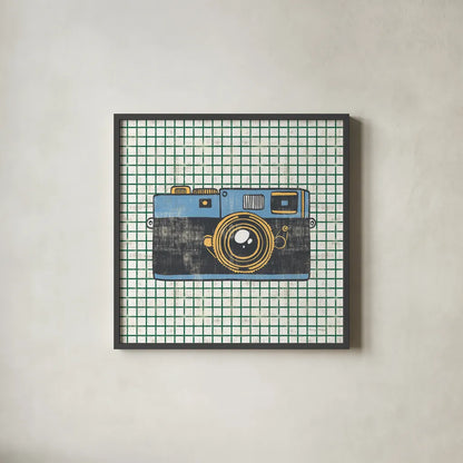 Wanderlust Capture the World No Words by Cleonique Hilsaca. Shown in a sleek black glass frame for a contemporary gallery look. Available as an archival giclee rolled canvas, fine art paper, or poster print. SKU 60990a.