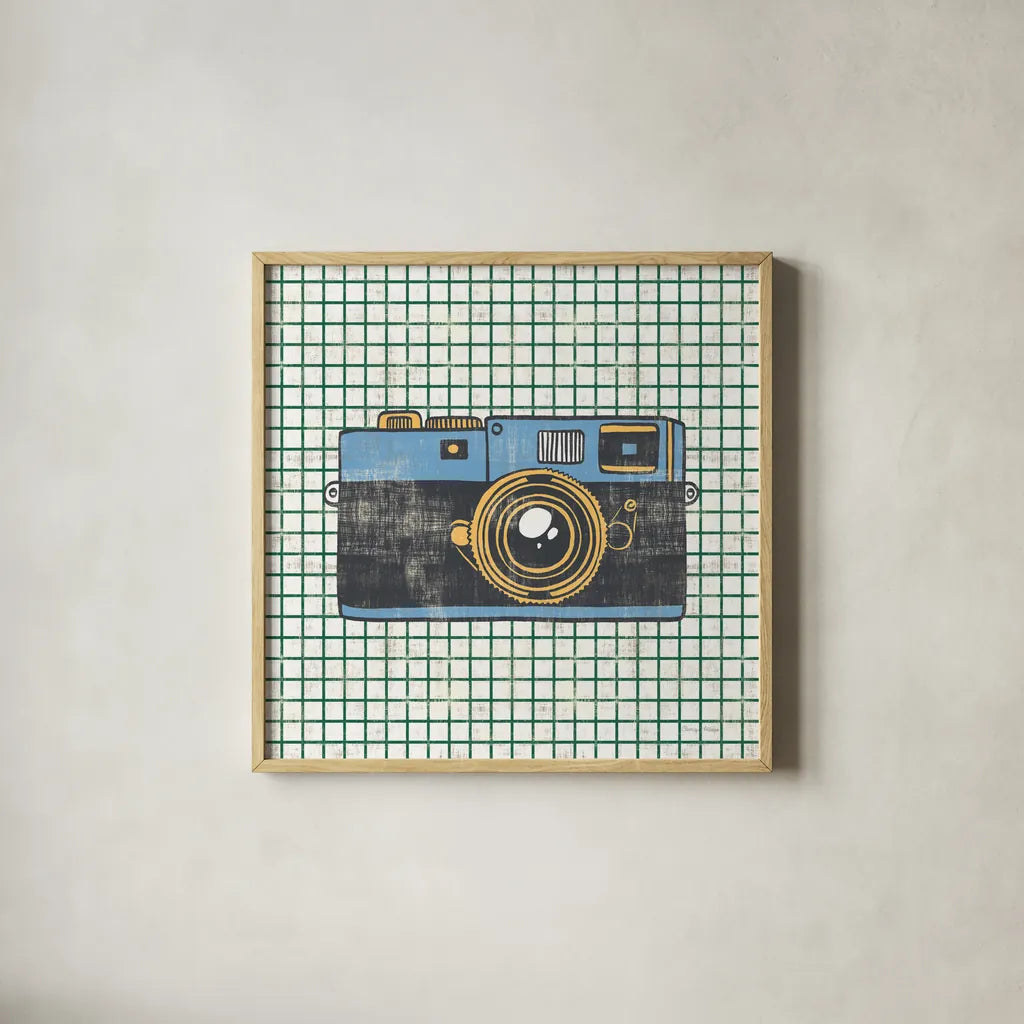 Wanderlust Capture the World No Words by Cleonique Hilsaca. Shown in a natural wood glass frame for a timeless modern aesthetic. Available as an archival giclee rolled canvas, fine art paper, or poster print. SKU 60990a.