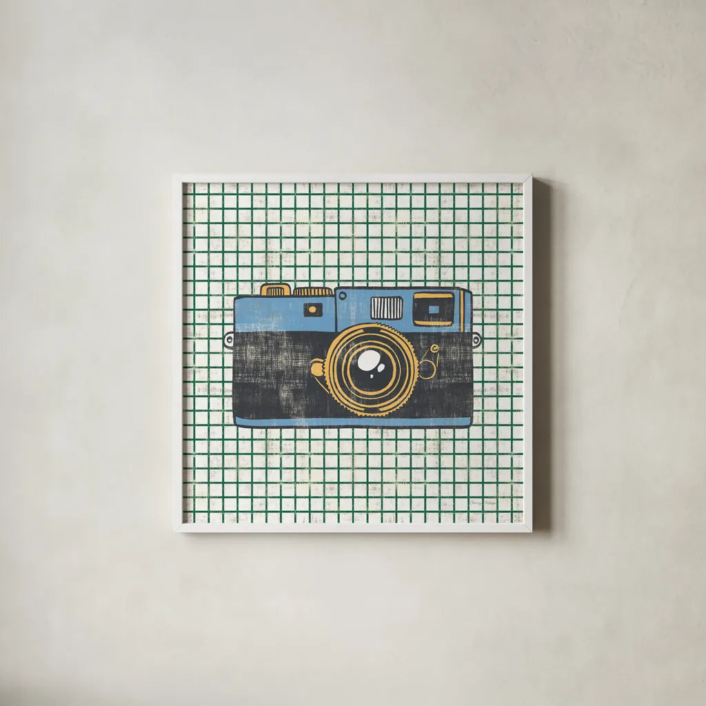 Wanderlust Capture the World No Words by Cleonique Hilsaca. Shown in a crisp white glass frame for a clean and minimalist style. Available as an archival giclee rolled canvas, fine art paper, or poster print. SKU 60990a.