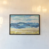 Abstract Coastal I by Courtney Prahl. shown as a paper print in a black flame. Available as a archival giclee rolled canvas, fine art paper, or poster print. SKU 44177i.
