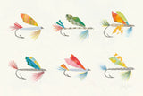 Angling in the Stream Lures II by Courtney Prahl. SKU 73255i. Archival Giclee Fine art print for wall decor.
