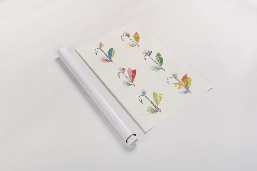 Angling in the Stream Lures II by Courtney Prahl. shown as a rolled paper print. Available as archival giclee rolled canvas, fine art paper, or poster print. SKU 73255i.