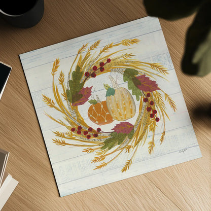 Autumn Bounty II by Courtney Prahl. Shown as a detailed flat fine art print, highlighting archival giclee quality. Available as an archival giclee rolled canvas, fine art paper, or poster print. SKU 38540a.