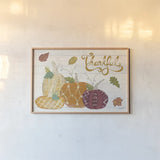 Autumn Bounty V by Courtney Prahl. shown as a paper print in a natural frame. Available as a archival giclee rolled canvas, fine art paper, or poster print. SKU 38543i.