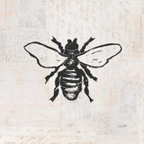 Bee Stamp BW by Courtney Prahl. SKU 54278a. Archival Giclee Fine art print for wall decor.