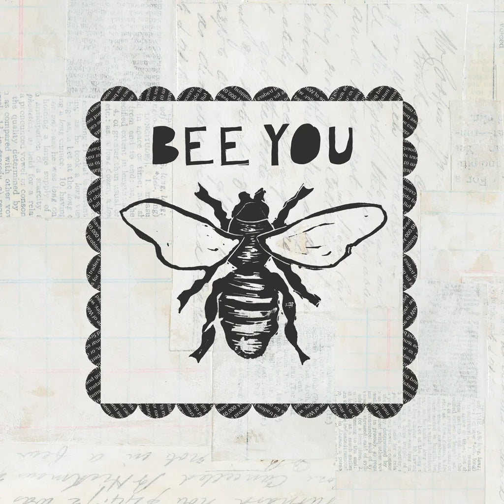Bee Stamp Bee You by Courtney Prahl. SKU 44528a. Archival Giclee Fine art print for wall decor.