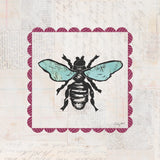 Bee Stamp Bright by Courtney Prahl. SKU 42868a. Archival Giclee Fine art print for wall decor.